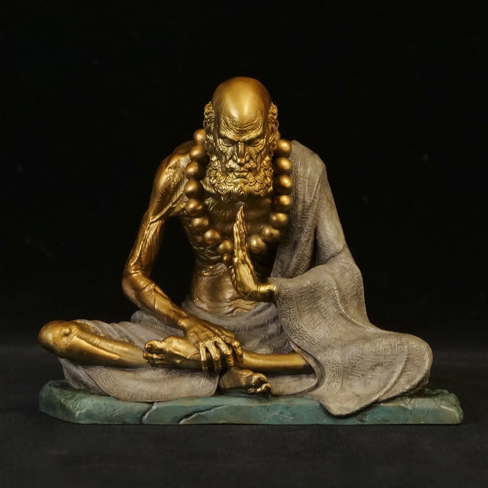 Silent Resolve Bodhidharma Sculpture 