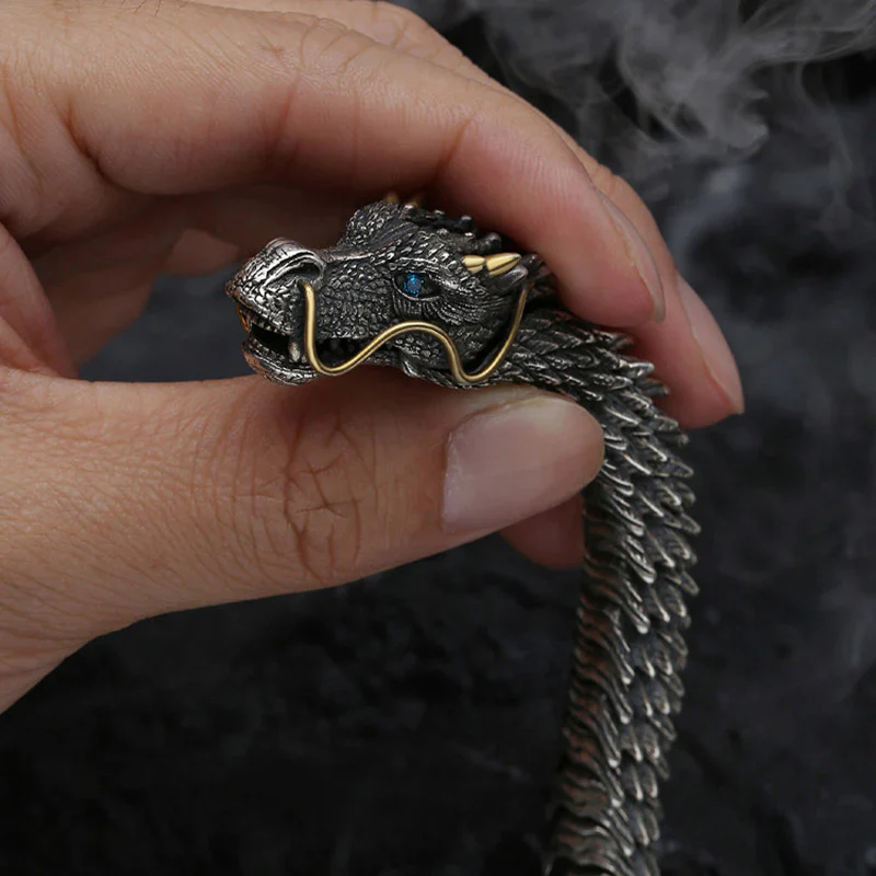 Dragon-Shaped Handcrafted 3D Bracelet
