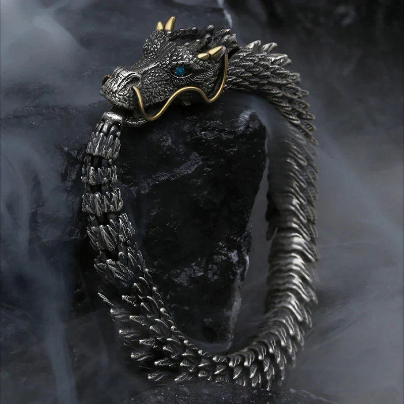 Dragon-Shaped Handcrafted 3D Bracelet