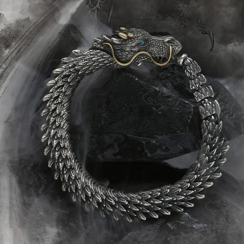 Dragon-Shaped Handcrafted 3D Bracelet
