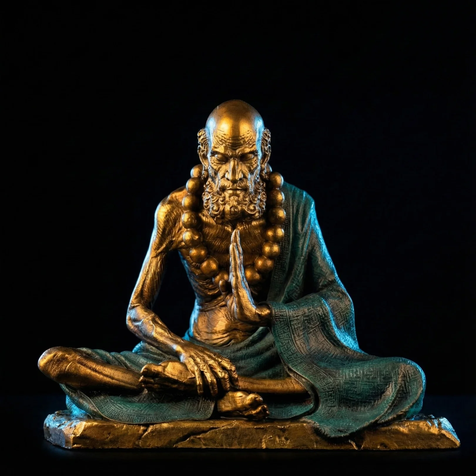 Silent Resolve Bodhidharma Sculpture 