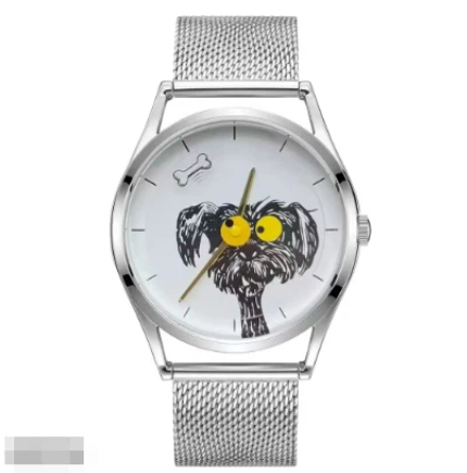 Scribbled Puppy Watch – Cute Hand-Drawn Dog Lover Cartoon Wristwatch