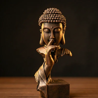 Quiet Sakyamuni Statue – Minimalist Zen Design in Qing Sandstone