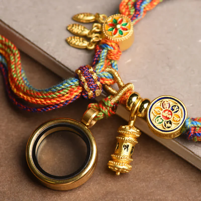 Om Mani Padme Hum Reincarnation Knot Luck Bracelet | Handmade Colorful String Bracelet