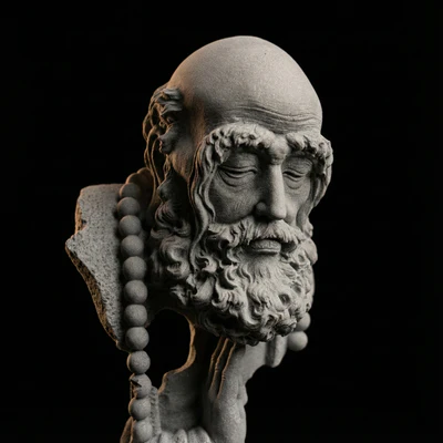 Hand-Carved Bodhidharma Art Piece