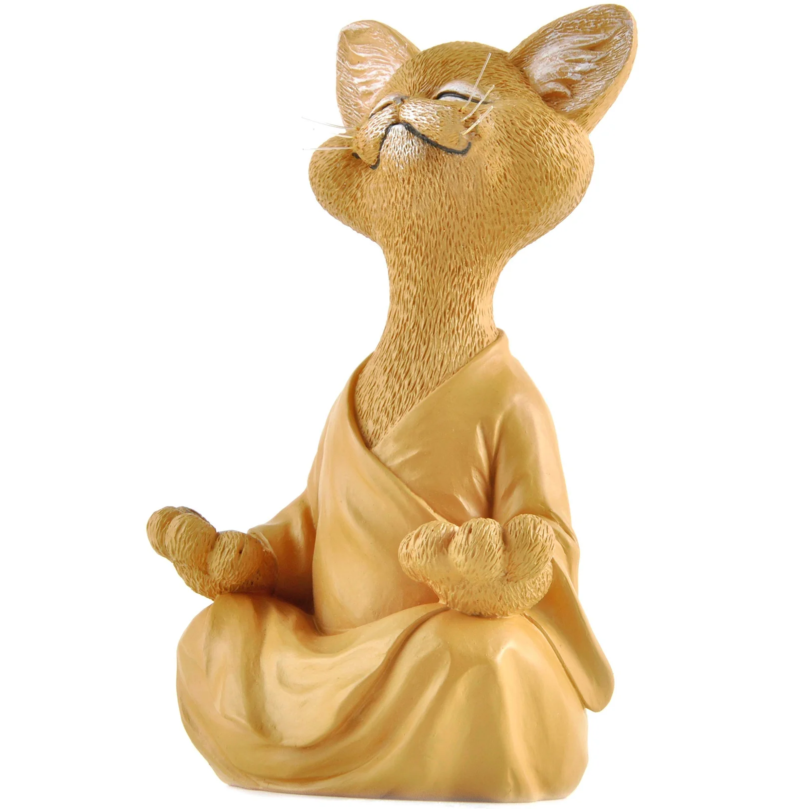  Whimsical Happy Cat Buddha Figurine