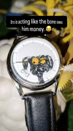 Scribbled Puppy Watch – Cute Hand-Drawn Dog Lover Cartoon Wristwatch