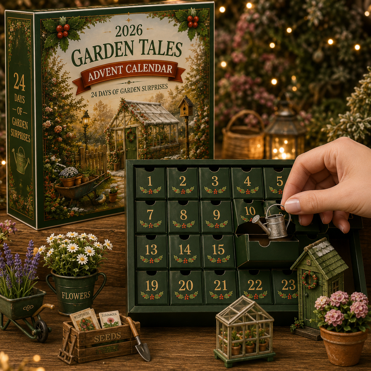 2026 Garden Tales 24-Day Advent Calendar – 24 Charming Garden Miniatures