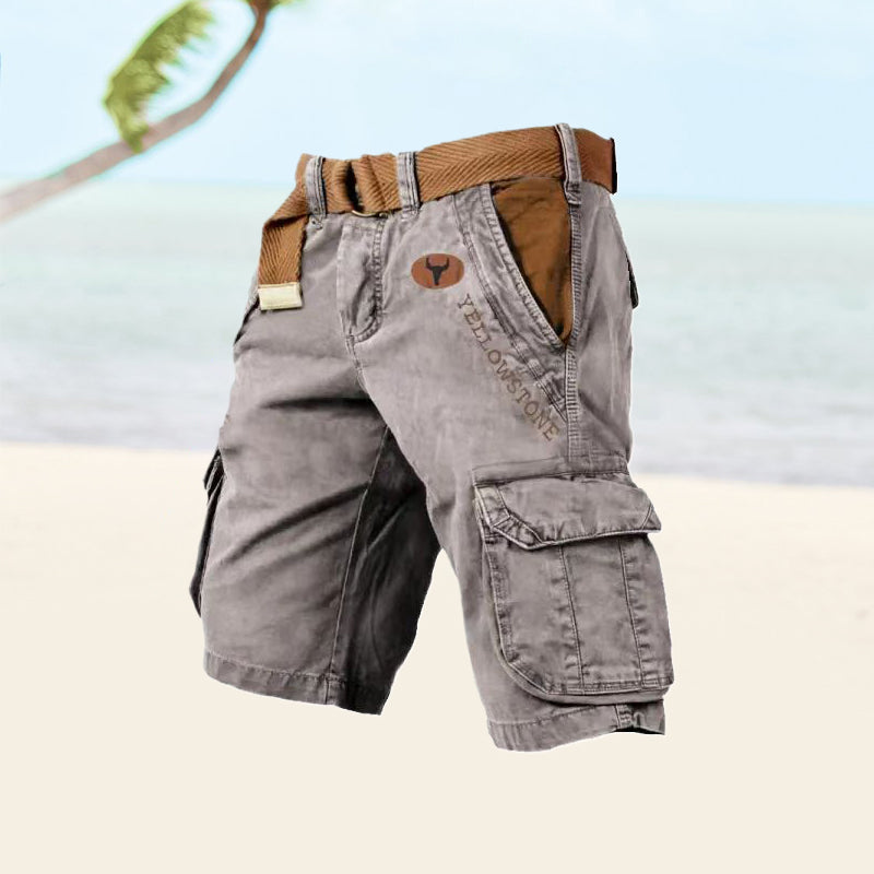 Product image showing versatile cargo shorts