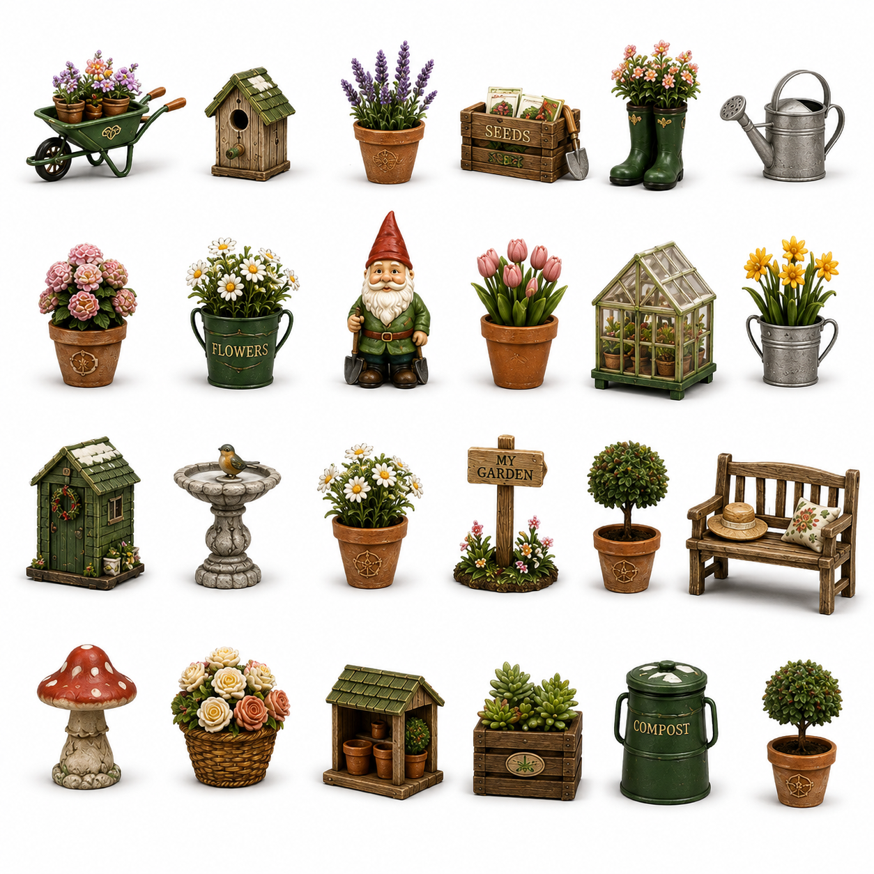 2026 Garden Tales 24-Day Advent Calendar – 24 Charming Garden Miniatures