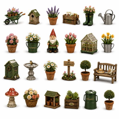 2026 Garden Tales 24-Day Advent Calendar – 24 Charming Garden Miniatures