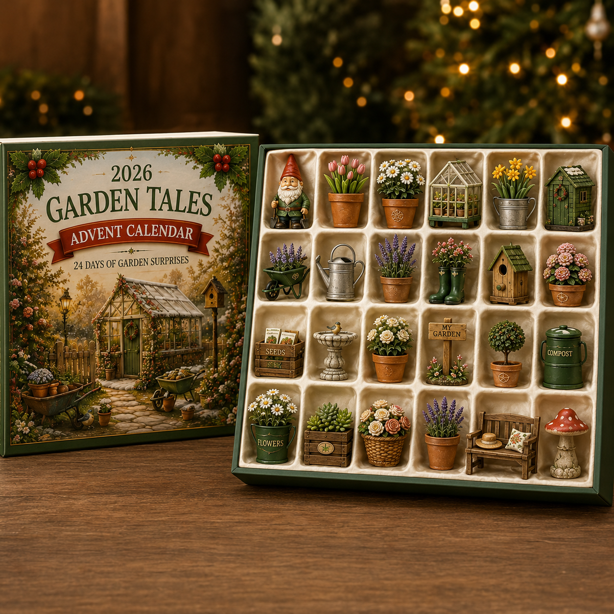 2026 Garden Tales 24-Day Advent Calendar – 24 Charming Garden Miniatures