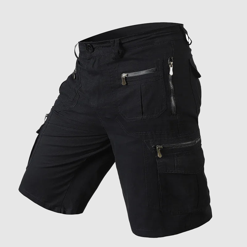 Product image showing additional features of Micah cargo shorts