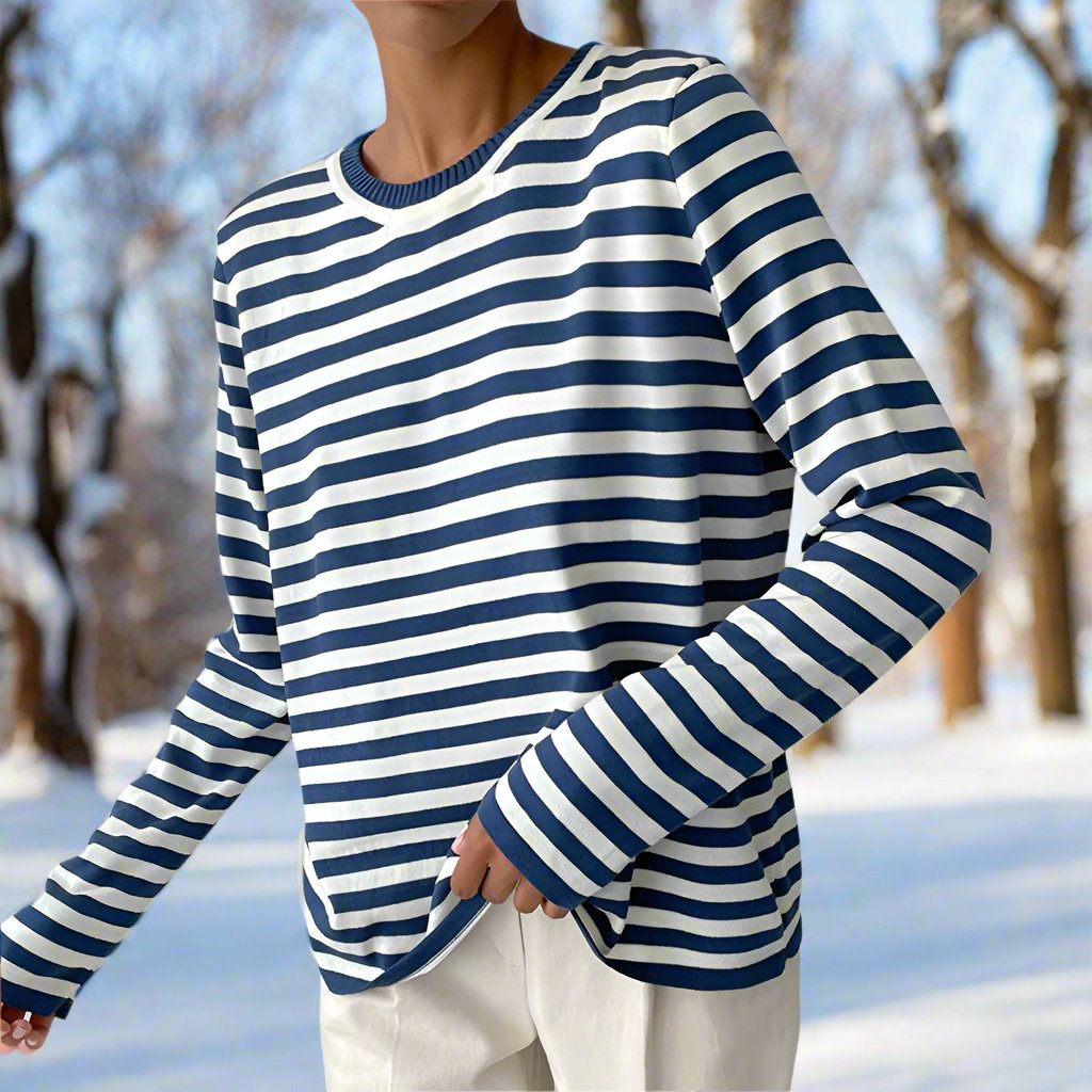 Product image showing striped design and comfortable fit