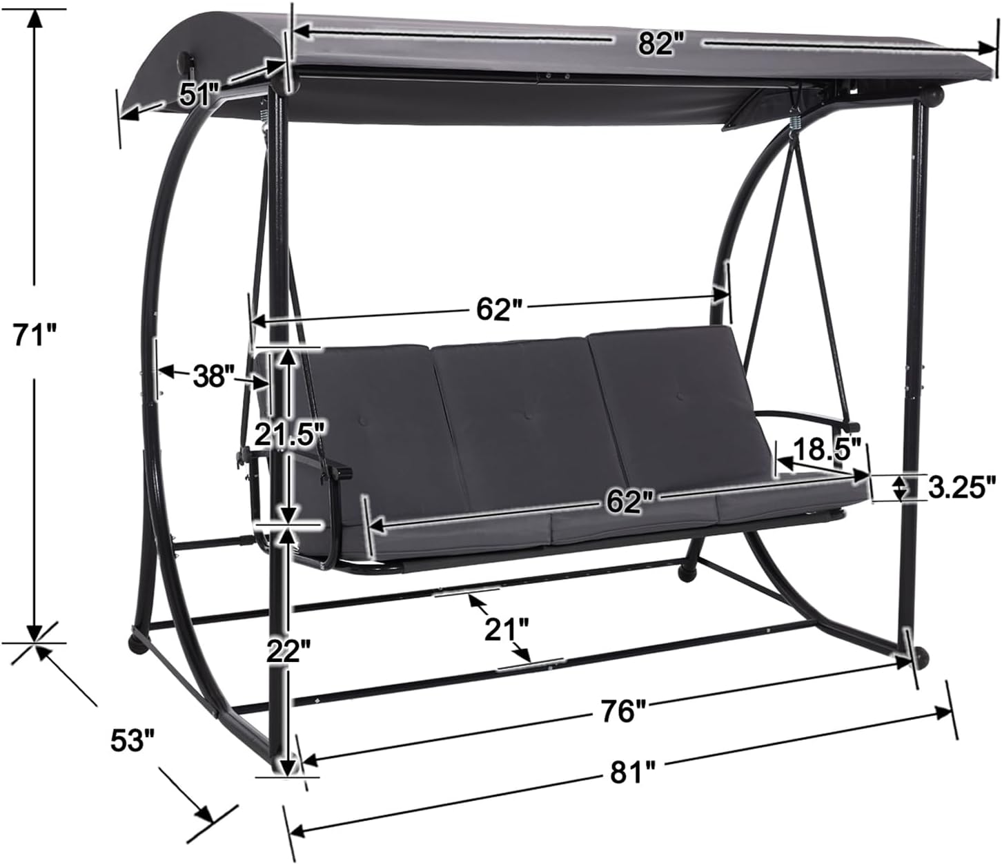 Porch Swing with Canopy