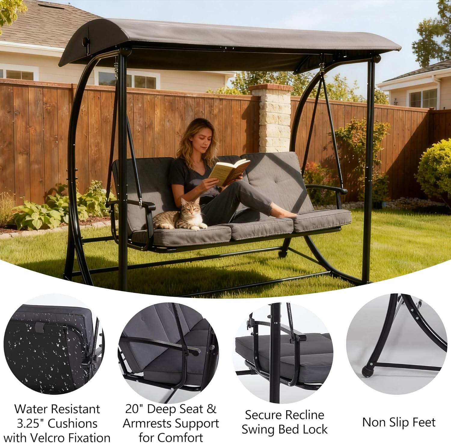 Porch Swing with Canopy