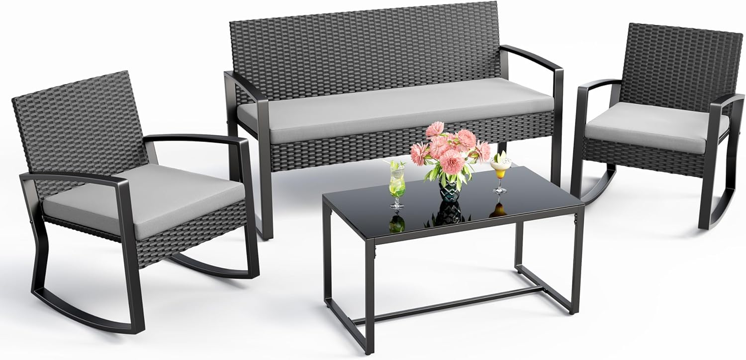4 Piece Outdoor Patio Furniture