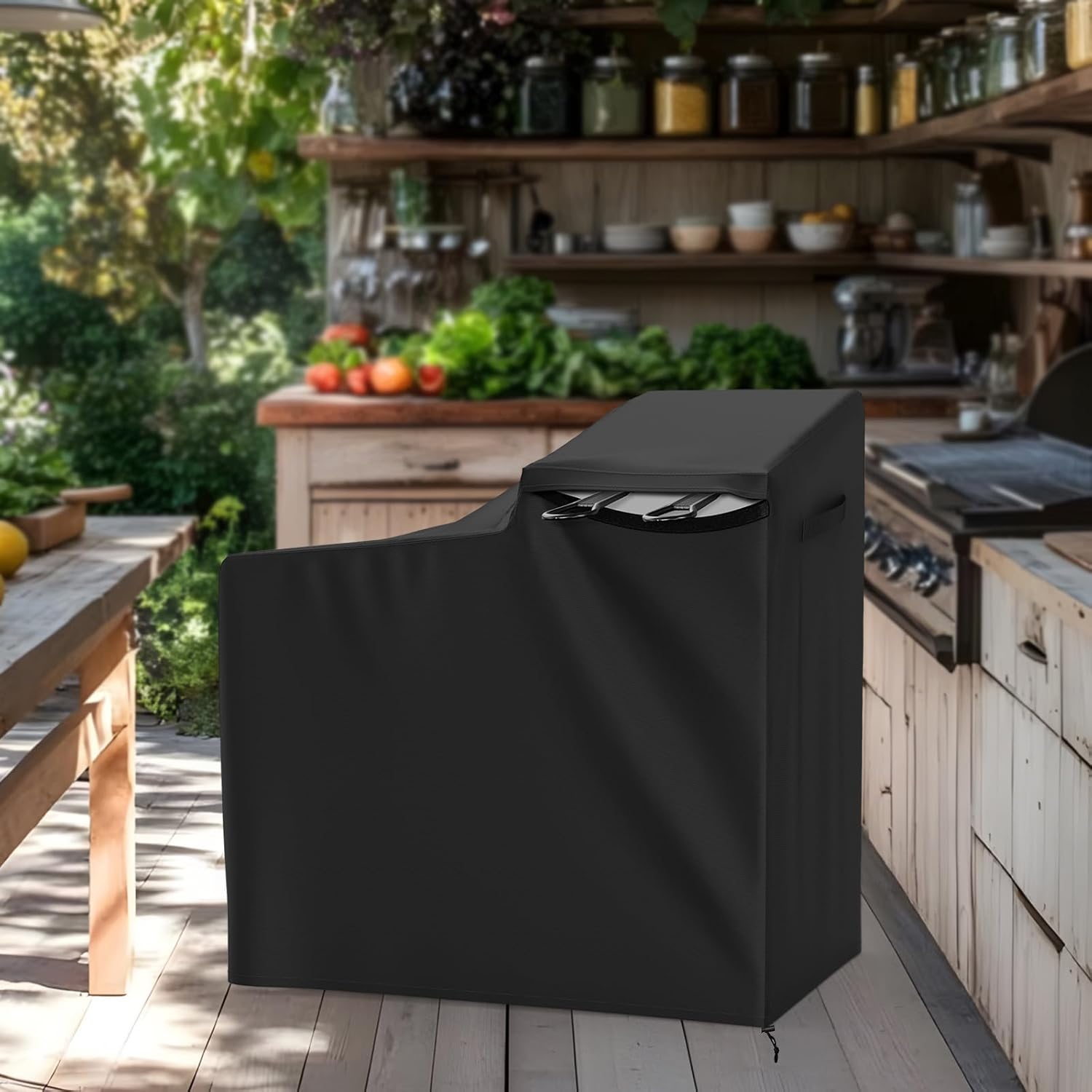 Waterproof Anti-UV Heavy Duty Deep Fryer Cover, Compatible with Model Bayou Classic 700-704 4-Gallon Deep Fryers with Cart Shelf