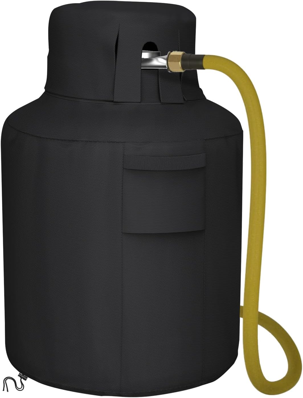 Propane Tank Cover 20lb Gas Cover Outdoor Heavy Duty Waterproof Covers Fits Standard 20 lb Tank Cylinder Black 13" x 19.5"