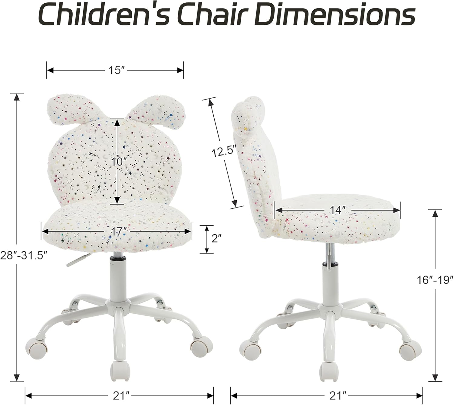Cute Rabbit Kids Computer Chairs