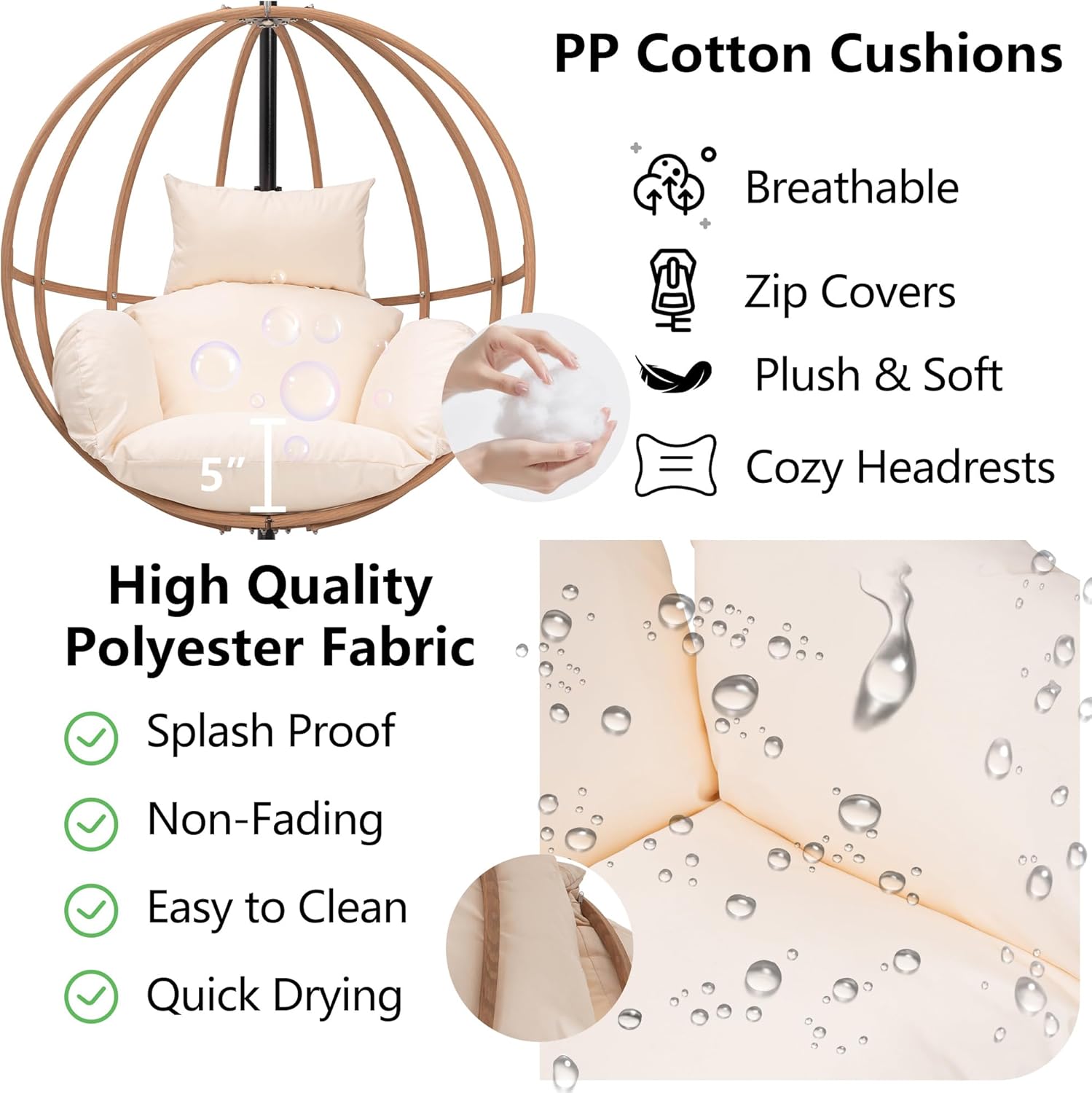 Modern Swinging Egg Chairs Indoor