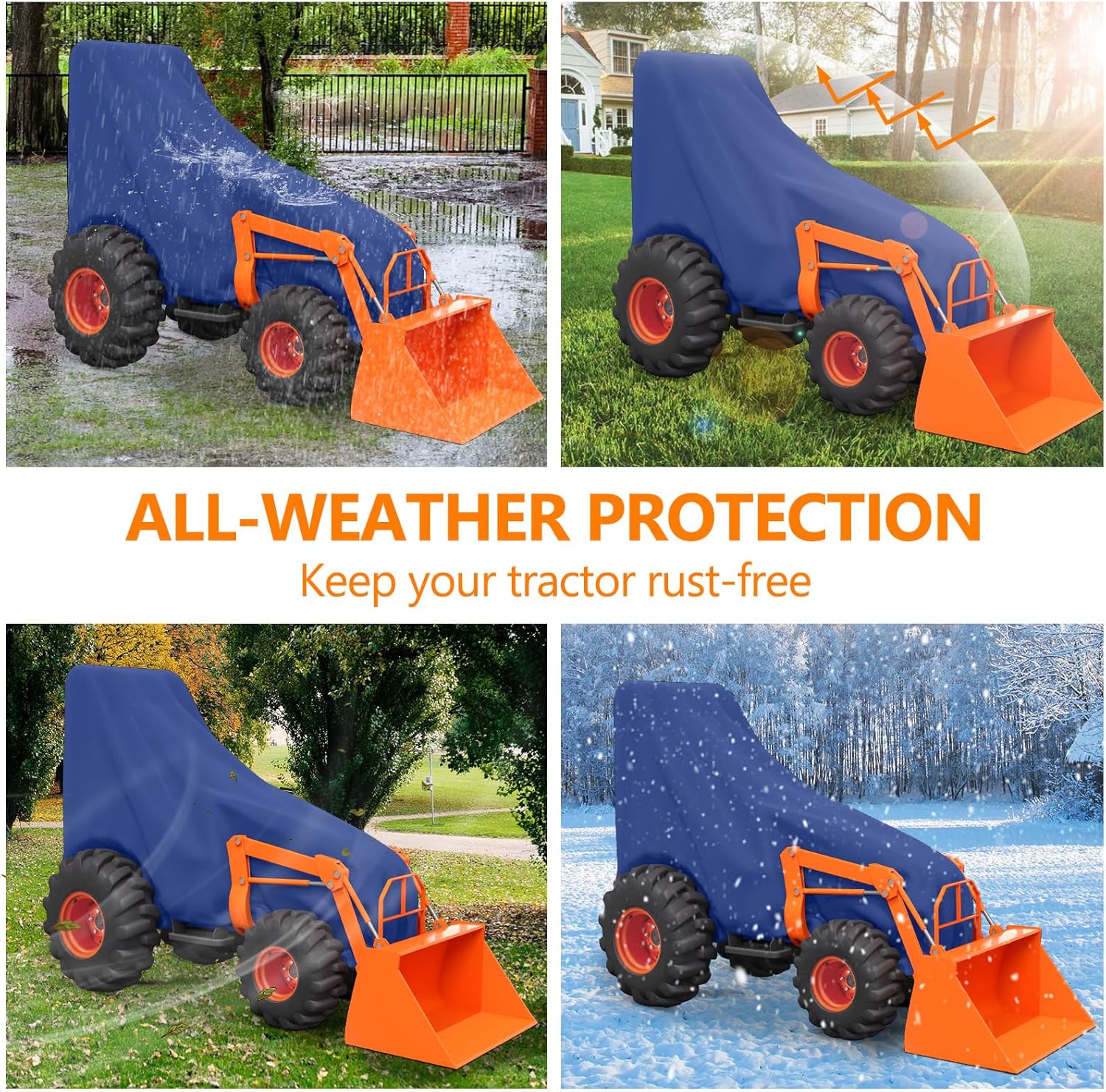 Tractor Cover Waterproof Heavy Duty for Compact Utility Tractors