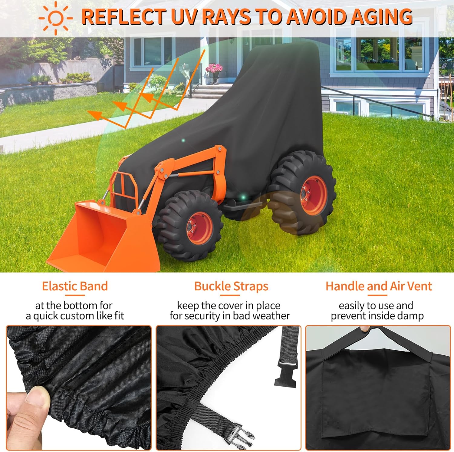 Tractor Cover Waterproof Heavy Duty for Compact Utility Tractors