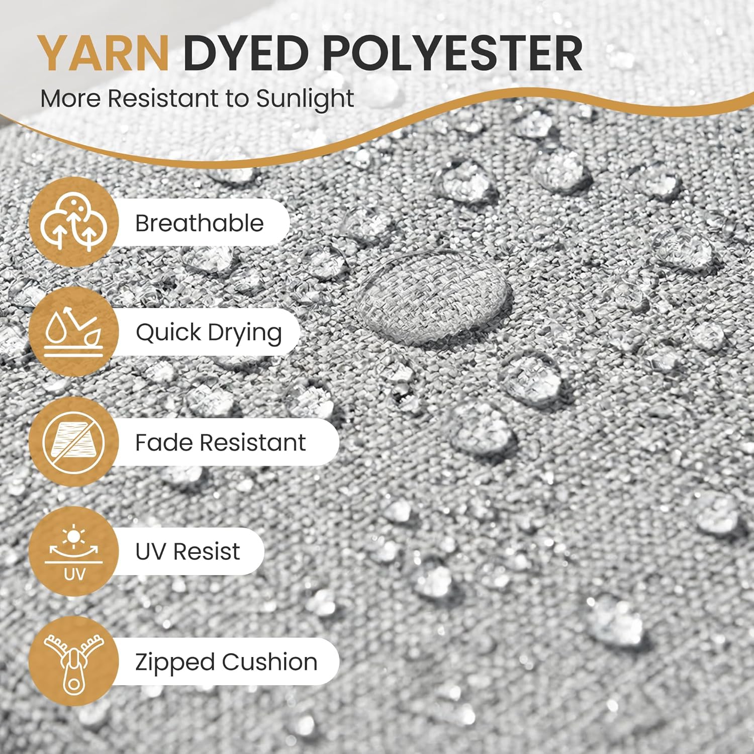 Aluminum Outdoor Dining Chairs Set of 4, Rattan Patio Furniture Set