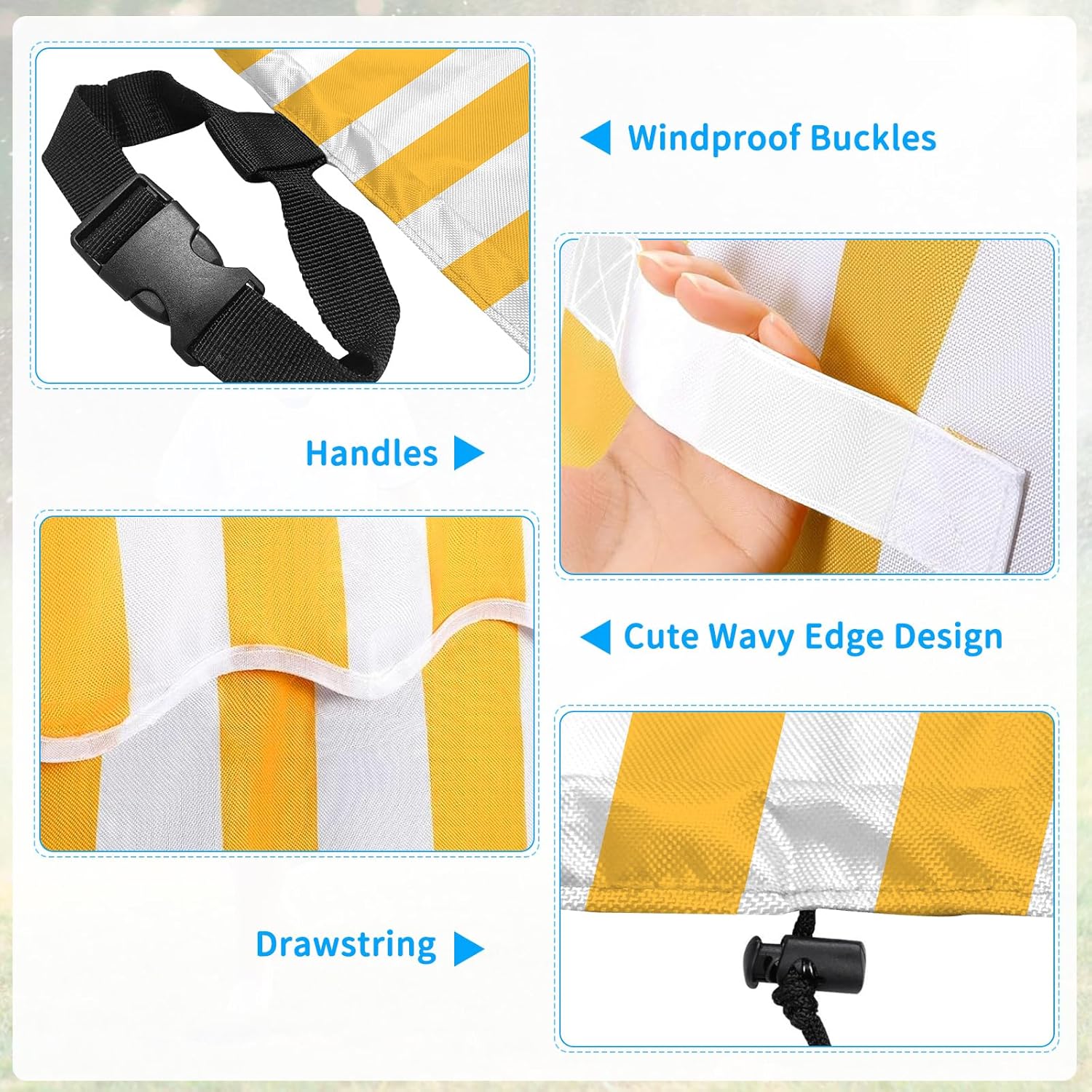 Kids Water Table Cover Fit Rain Showers Splash Pond Water Table, Waterproof Outdoor Toys Cover - Yellow White
