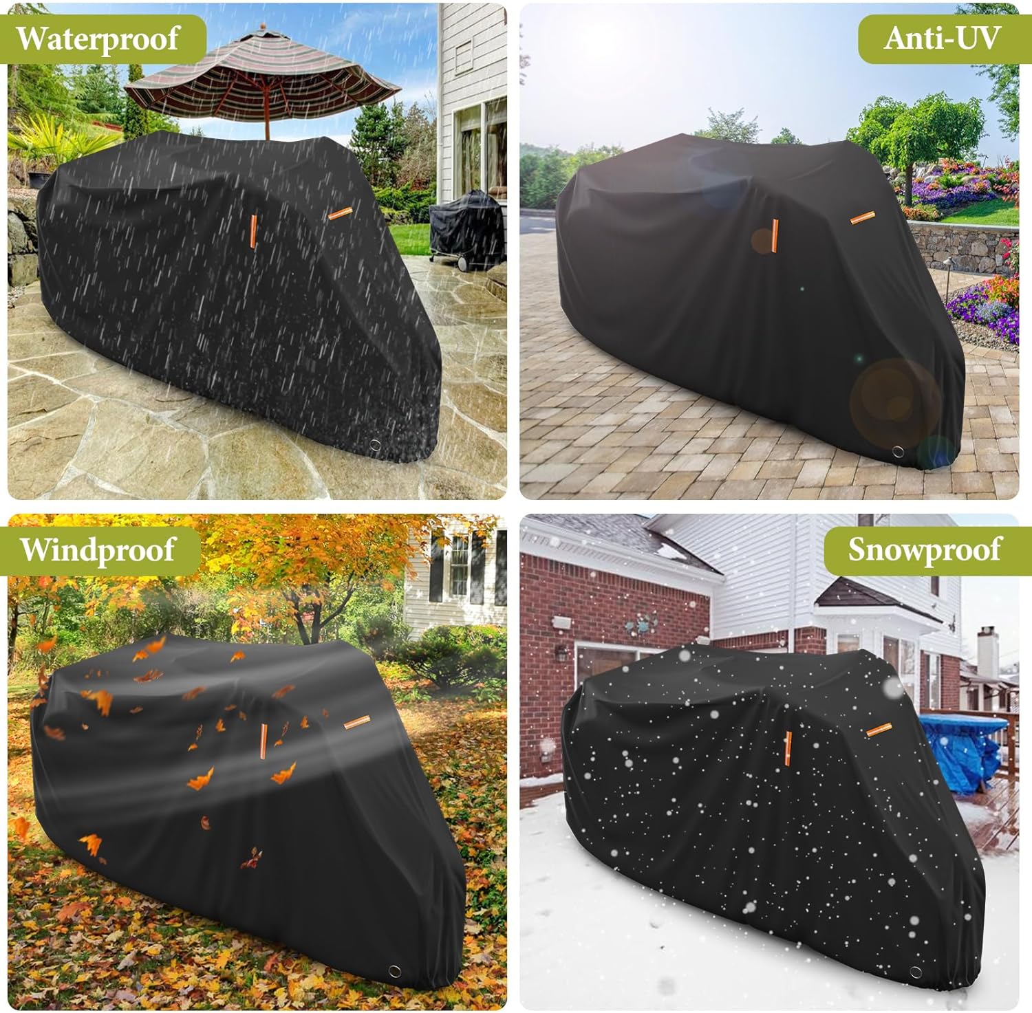Bike Storage Outdoor Waterproof, Windproof Bicycle Protective, Dustproof Bike Covers