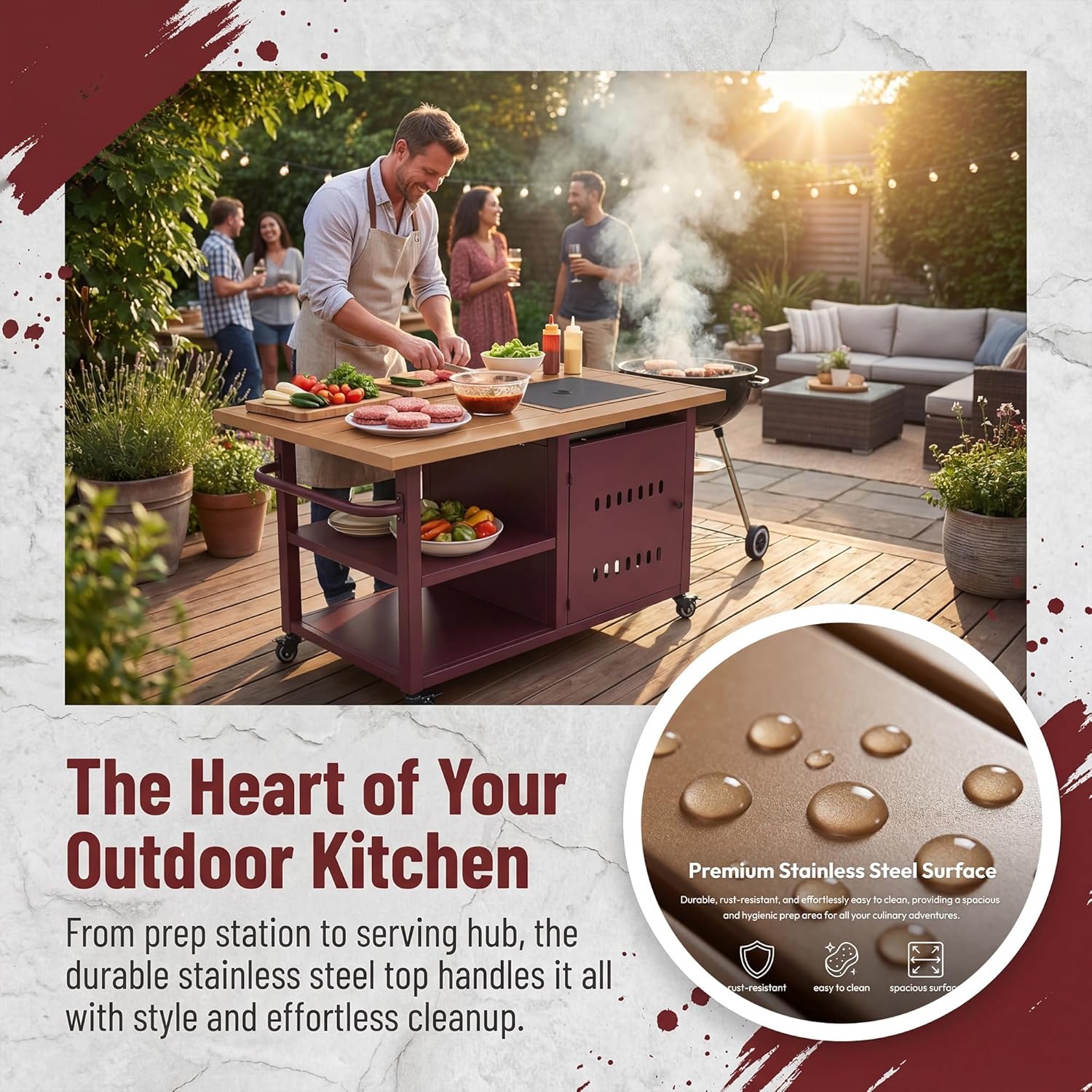 44" Propane Fire Pit, Outdoor Fire Pit Table with Cover, Outdoor Fireplace Gas Fire Pits