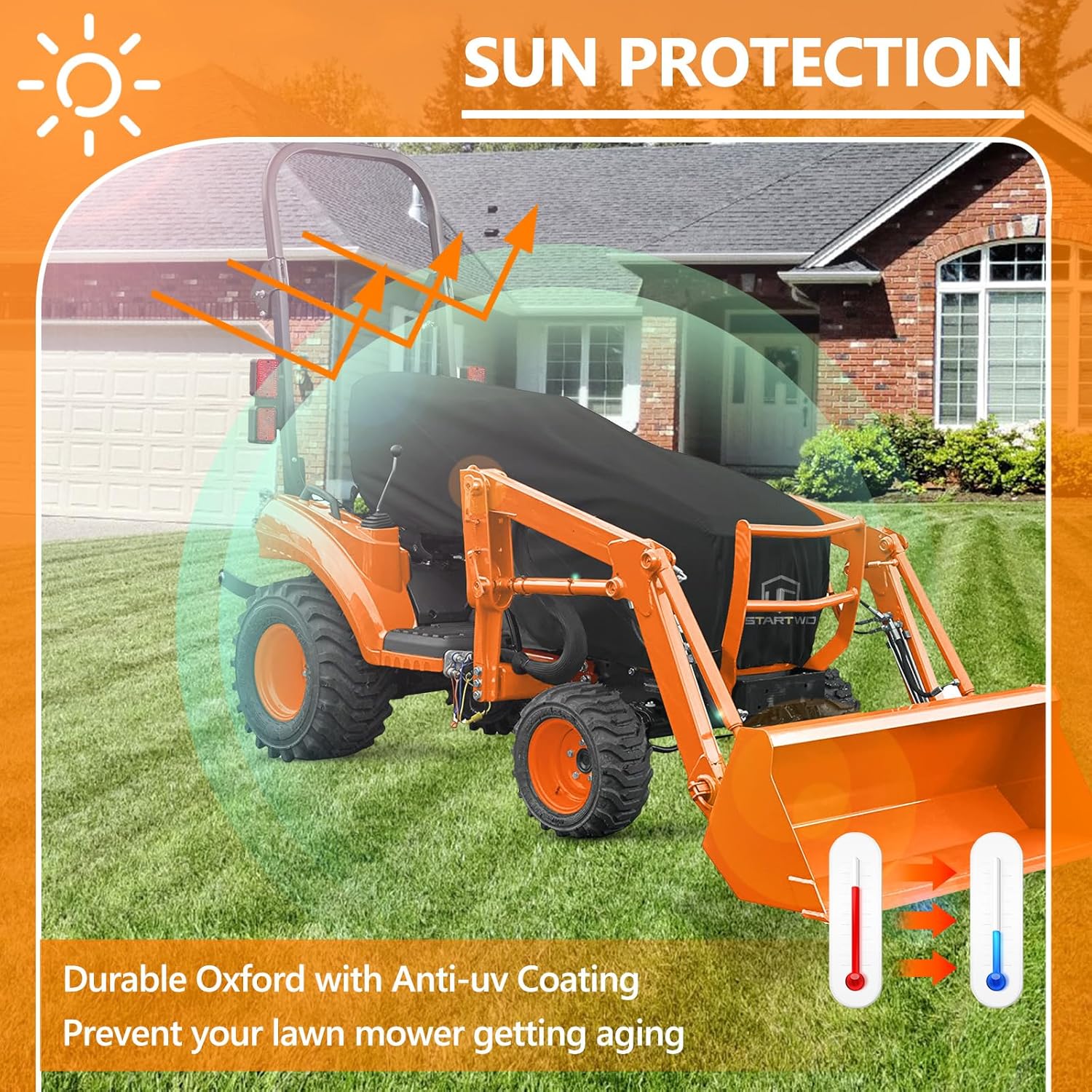 Tractor Cover Waterproof Heavy Duty for Compact Utility Tractors