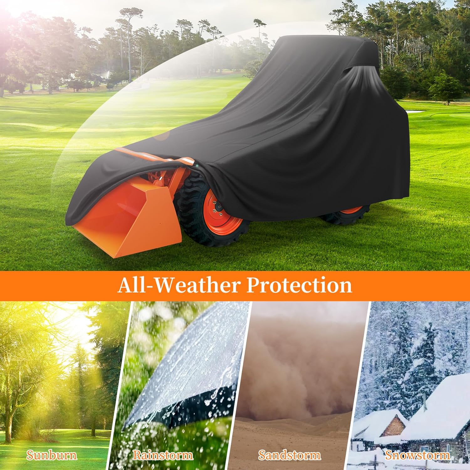 Tractor Cover Waterproof Heavy Duty for Compact Utility Tractors