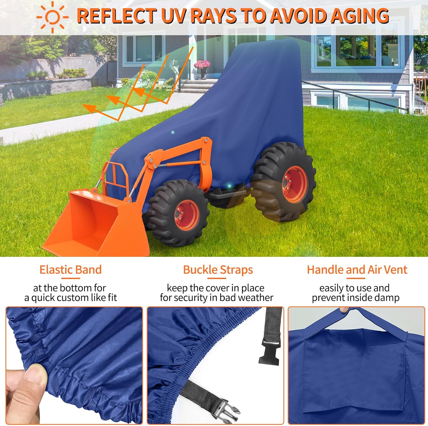 Tractor Cover Waterproof Heavy Duty for Compact Utility Tractors