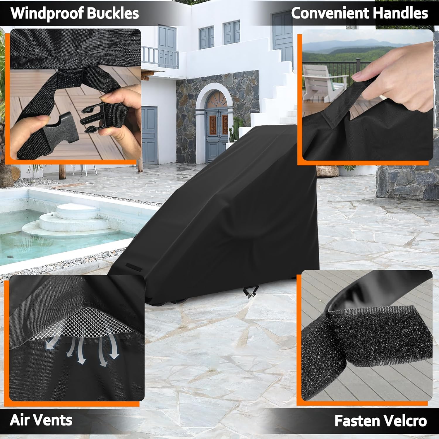 Zero Gravity Chair Cover Outdoor Waterproof Folding Lounge Armchair Cover