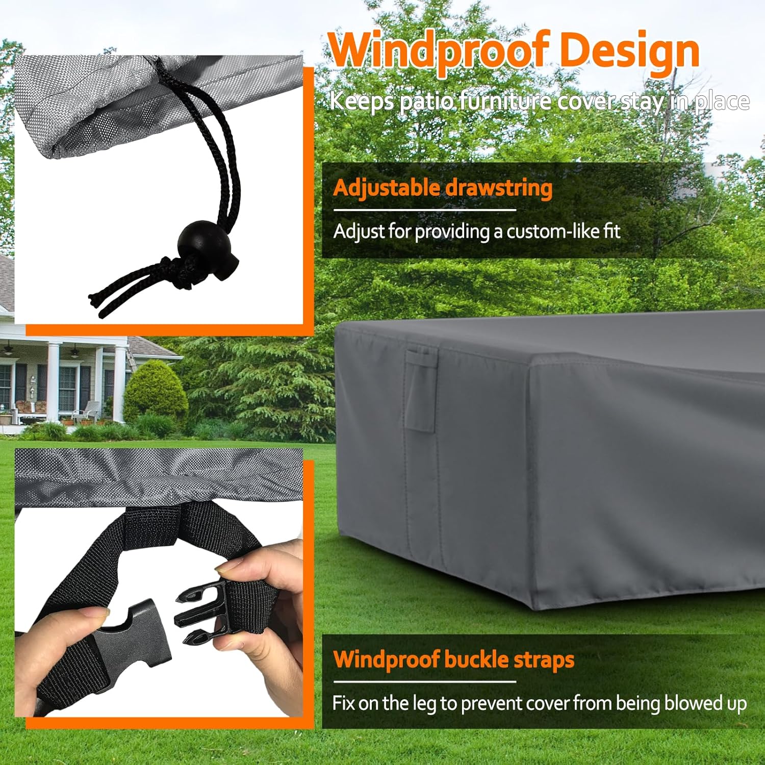 Patio Furniture Covers, Waterproof Heavy Duty Outdoor Furniture Cover for Table Chairs and Sectional Sofa Set