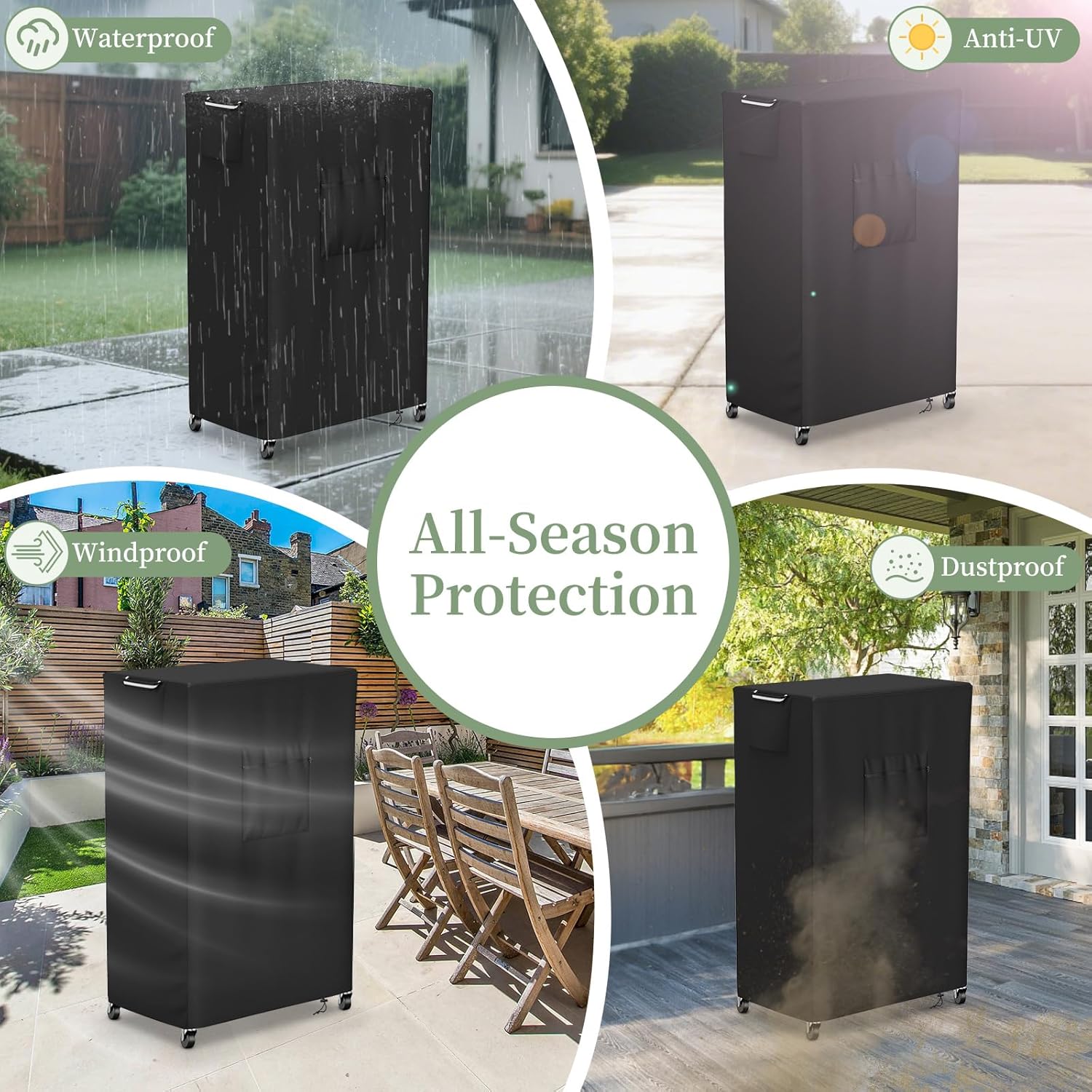 Cooler Cover for Hessaire MC37M/MC37V 3100CFM,Outdoor Heavy Duty Waterproof Swamp Cooler Covers for AC Unit Protection,25" L x 18" W x 37" H