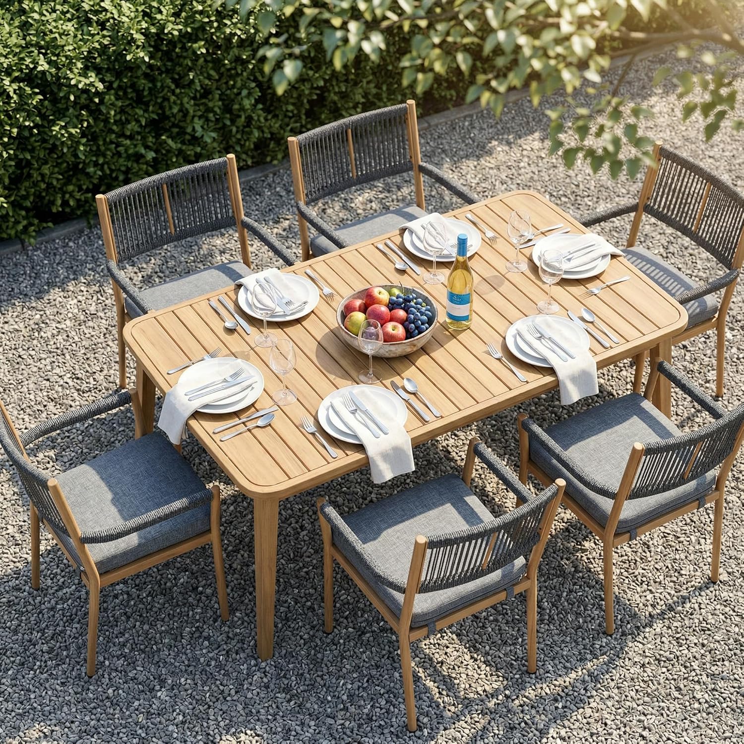 Outdoor Dining Chairs Set of 6, Patio Dining Chairs with Cushions, Metal Patio Chairs with Armrests