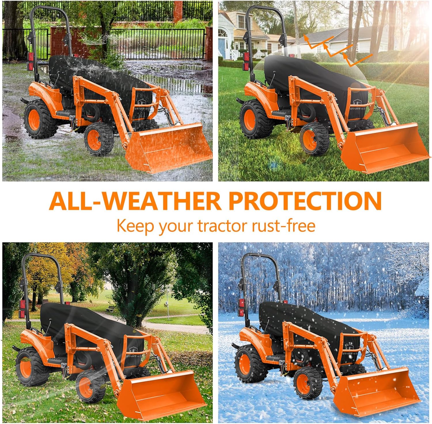 Tractor Cover Waterproof Heavy Duty for Compact Utility Tractors