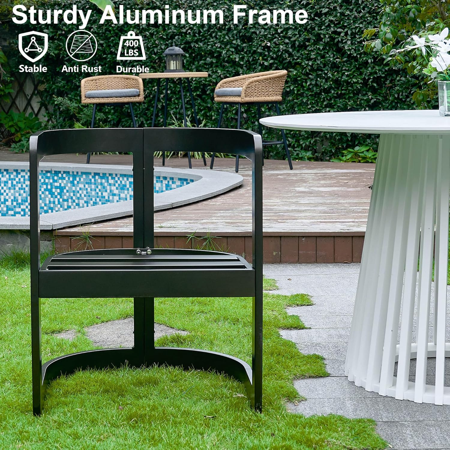 Patio Dining Chairs Set of 4, Outdoor Dining Chairs with Cushions, Modern Barrel Dining Room Chair