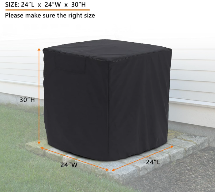 Air Conditioner Cover for Outside Units - Durable Waterproof Square AC Cover for Outdoor