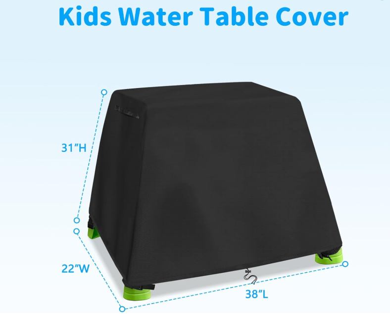 Kids Water Table Cover Fit Rain Showers Splash Pond Water Table, Waterproof Outdoor Toys Cover