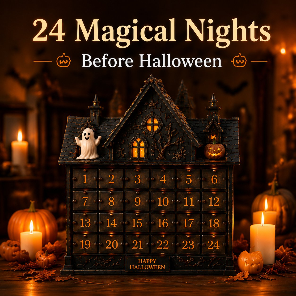 🎁Halloween Special Offer 50% OFF –🏰🎃24-Day Halloween Castle Countdown Calendar