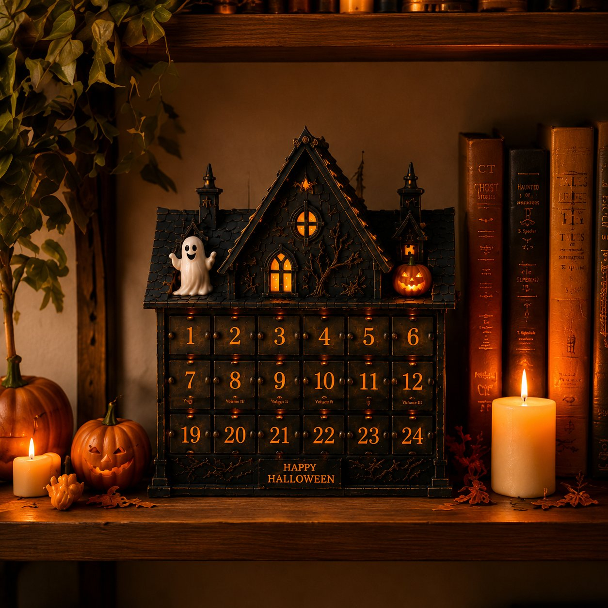 🎁Halloween Special Offer 50% OFF –🏰🎃24-Day Halloween Castle Countdown Calendar