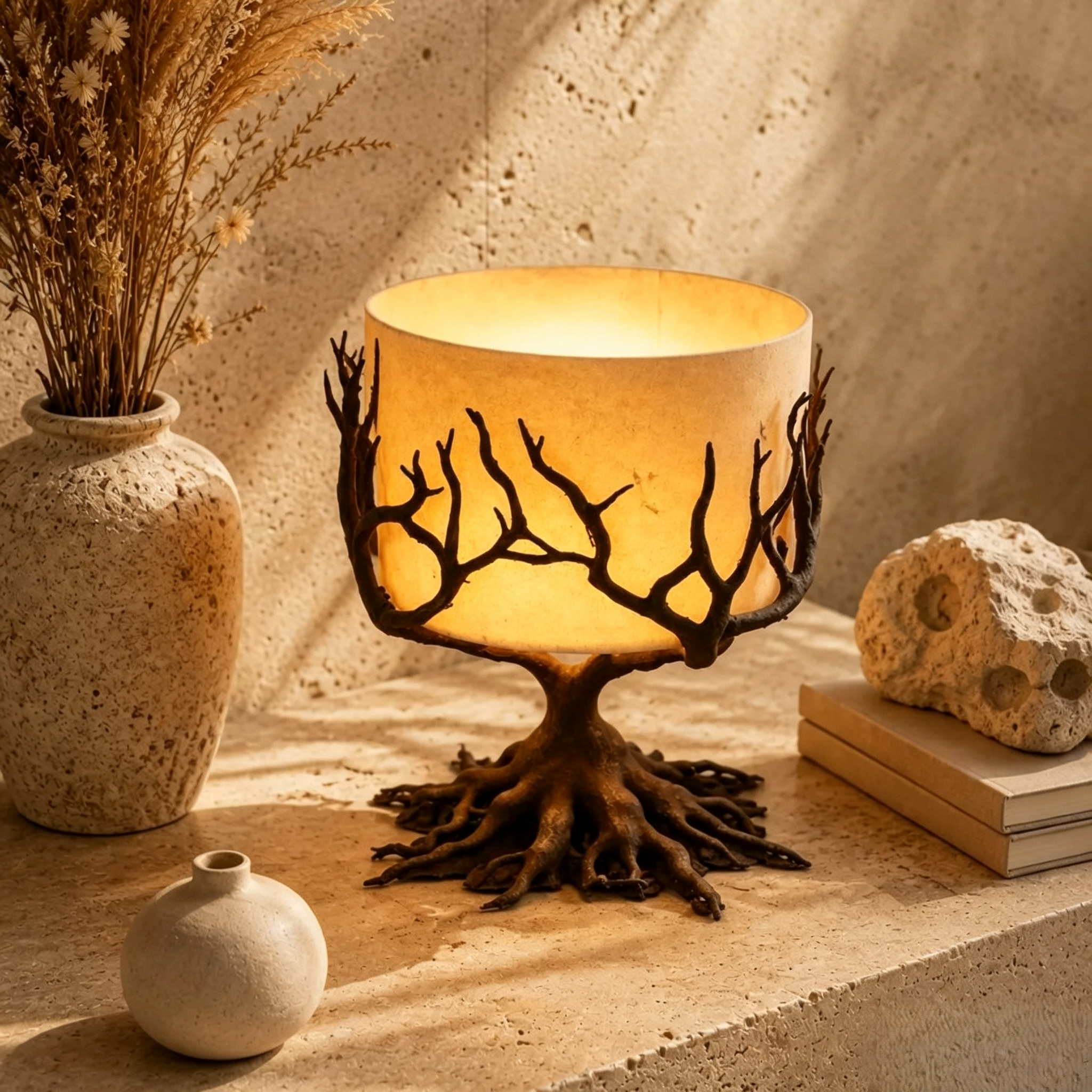 🌳 Tree of Life Branch Sculpture Table Lamp | Wabi-Sabi Warm Ambient Night Light