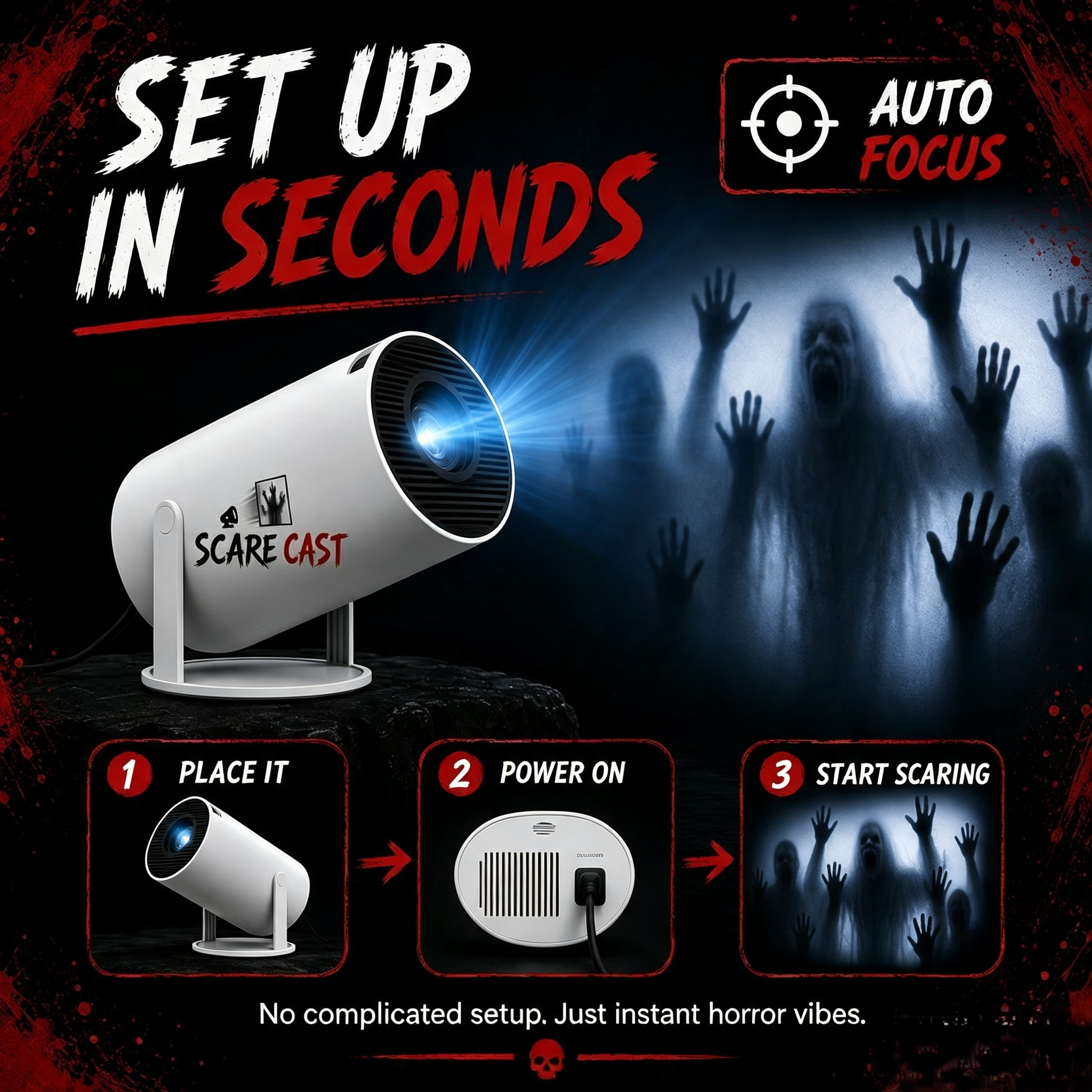 👻 Scare Cast Halloween Horror Projector