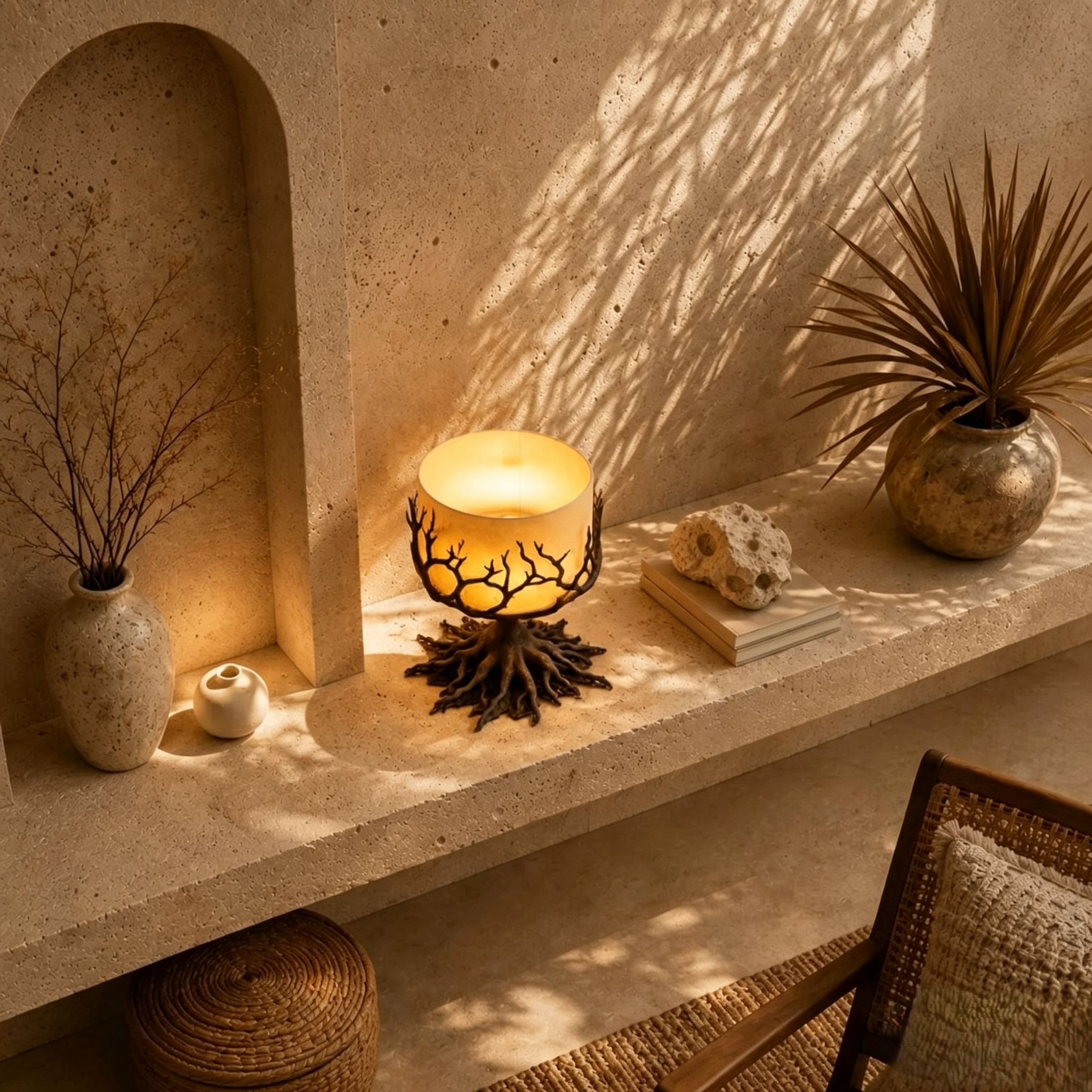 🌳 Tree of Life Branch Sculpture Table Lamp | Wabi-Sabi Warm Ambient Night Light