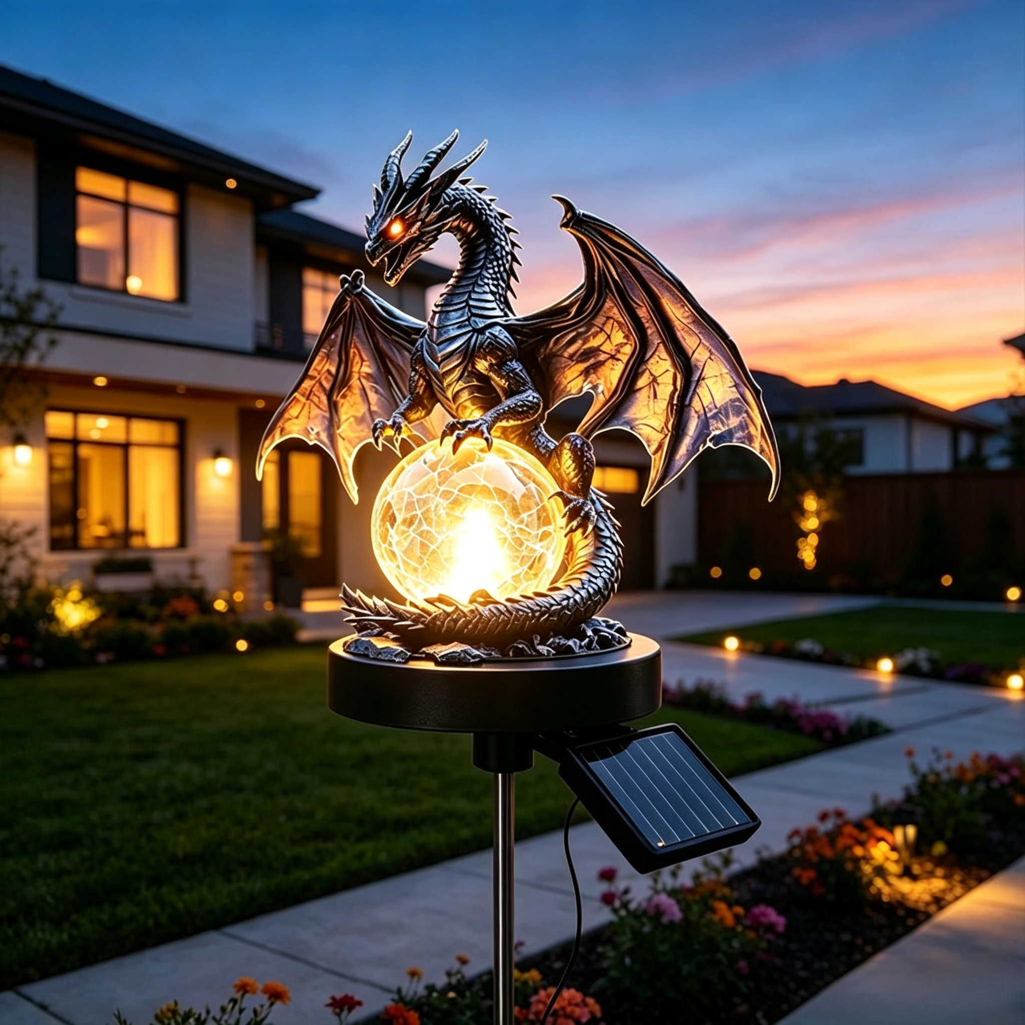 ✨ Solar Garden Sculpture Light | Waterproof Outdoor Landscape Decorative Light with Fantasy Theme