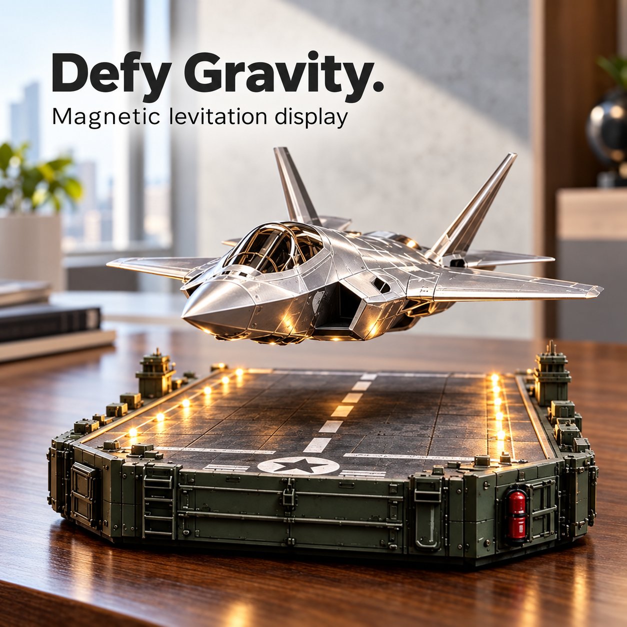 ✈️ Magnetic Levitation Fighter Jet Model   
