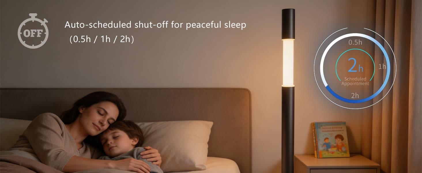 💡 Brushed Gun Black Motorised Lifting Smart Floor Lamp
